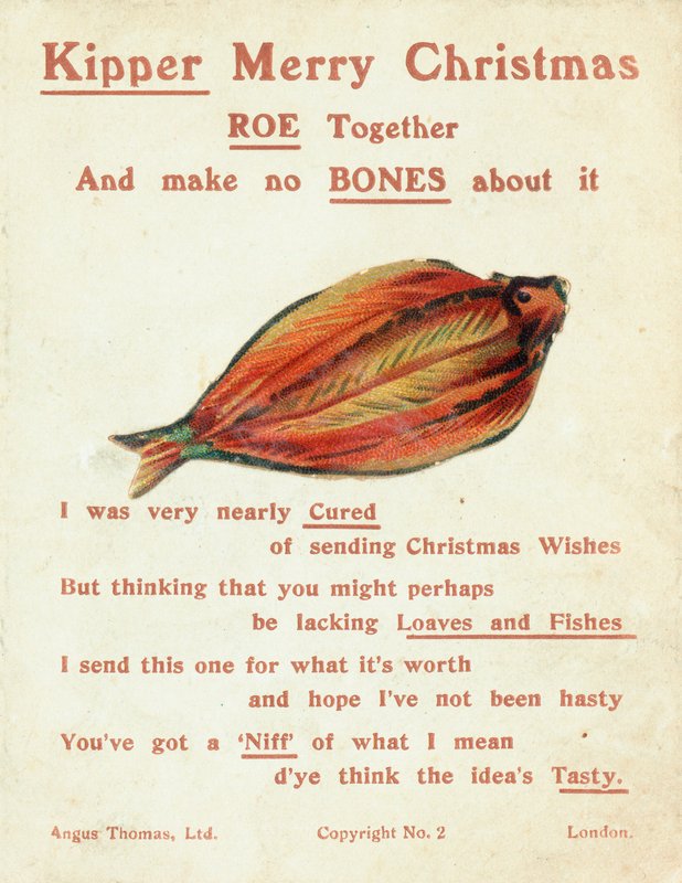 Kipper (fisk), julekort av English School