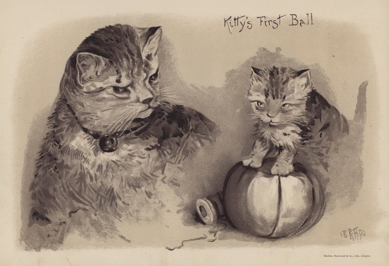 Kittys første ball (chromolitho) av English School
