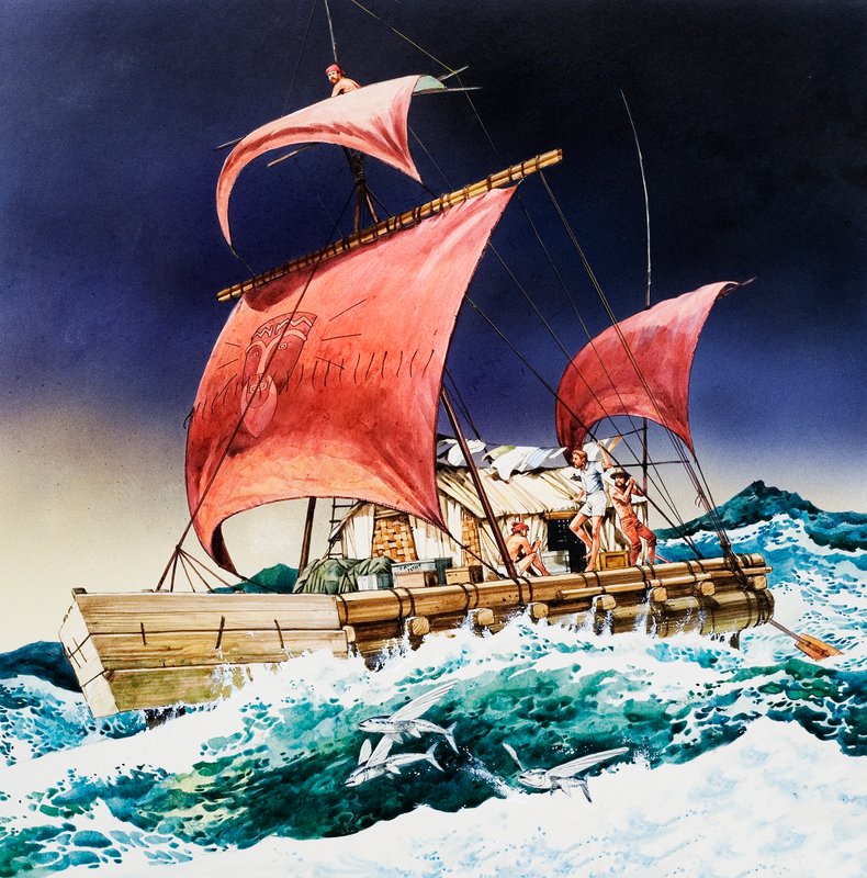 Kon-Tiki på sin episke reise av English School