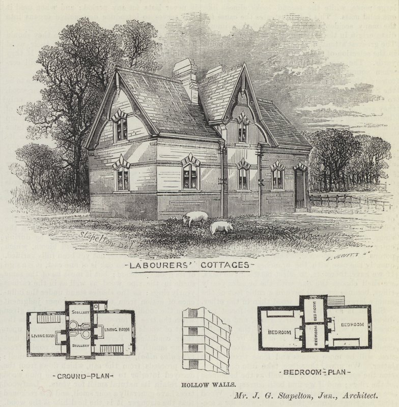 Arbeiderhytter (gravering) av English School