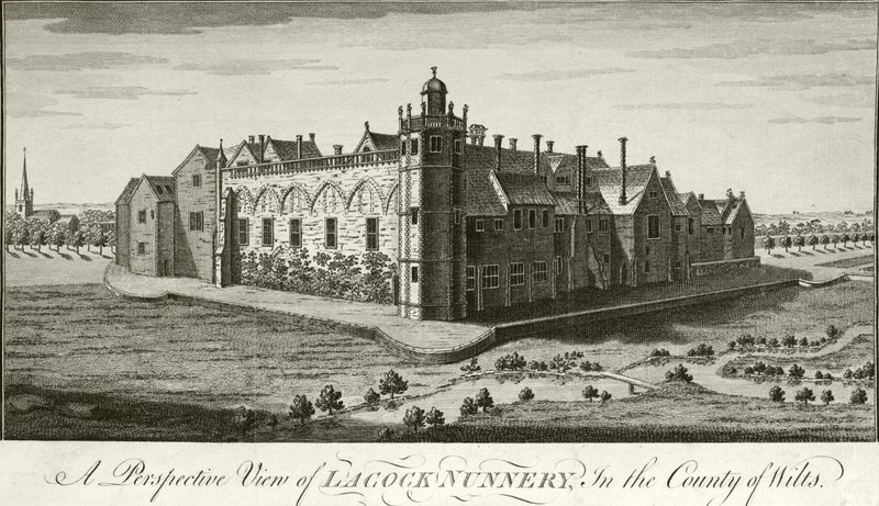 Lacock Abbey, Wiltshire (gravering) av English School