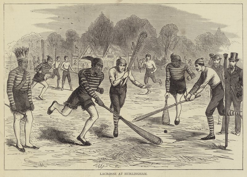 Lacrosse ved Hurlingham (gravering) av English School