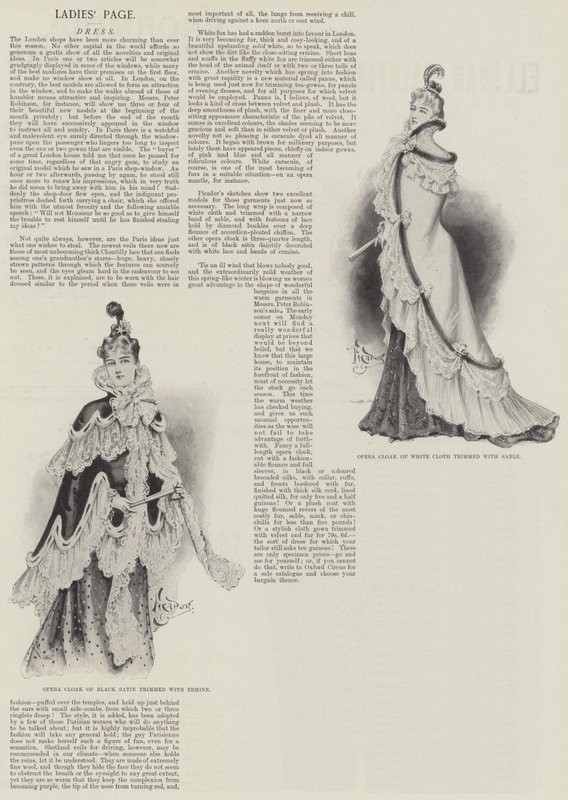 Dameside, kjole (litho) av English School