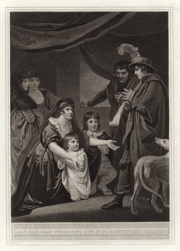 Lady Eliz Gray ber Edw IV for å beskytte barna sine av English School