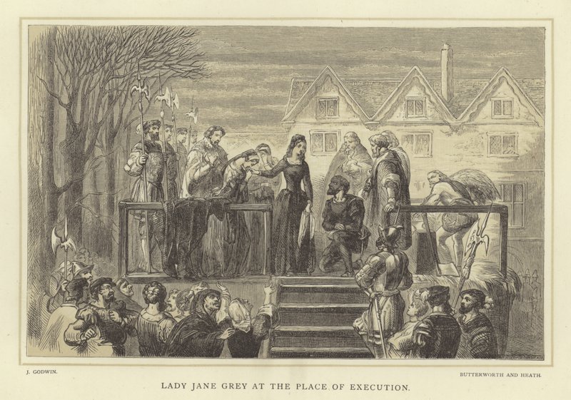 Lady Jane Gray på henrettelsesstedet av English School