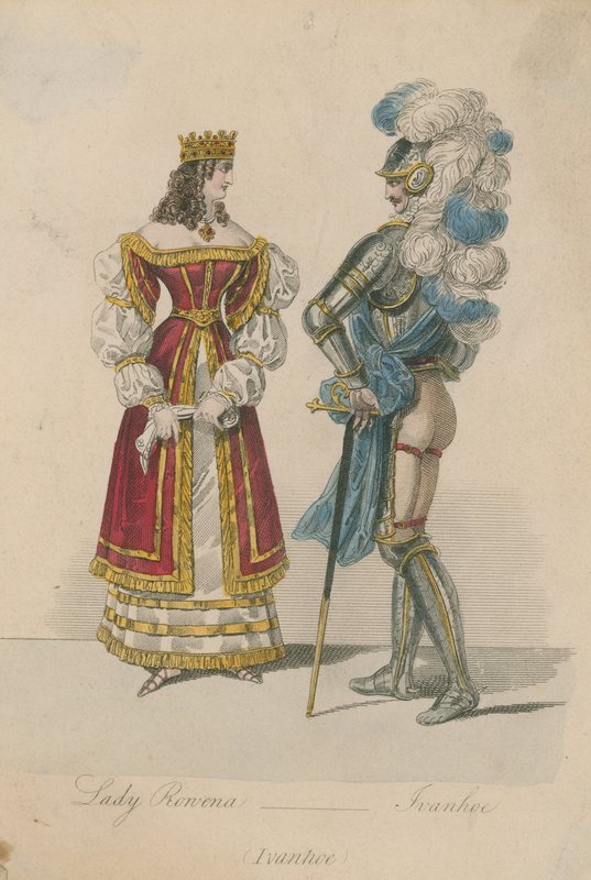 Lady Rowena og Ivanhoe av English School