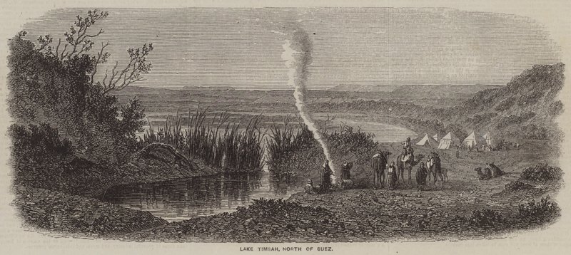 Lake Timsah, nord for Suez (gravering) av English School