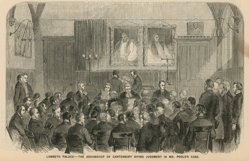 Lambeth Palace - Erkebiskopen av Canterbury avsetter dom i Mr Pooles-saken av English School