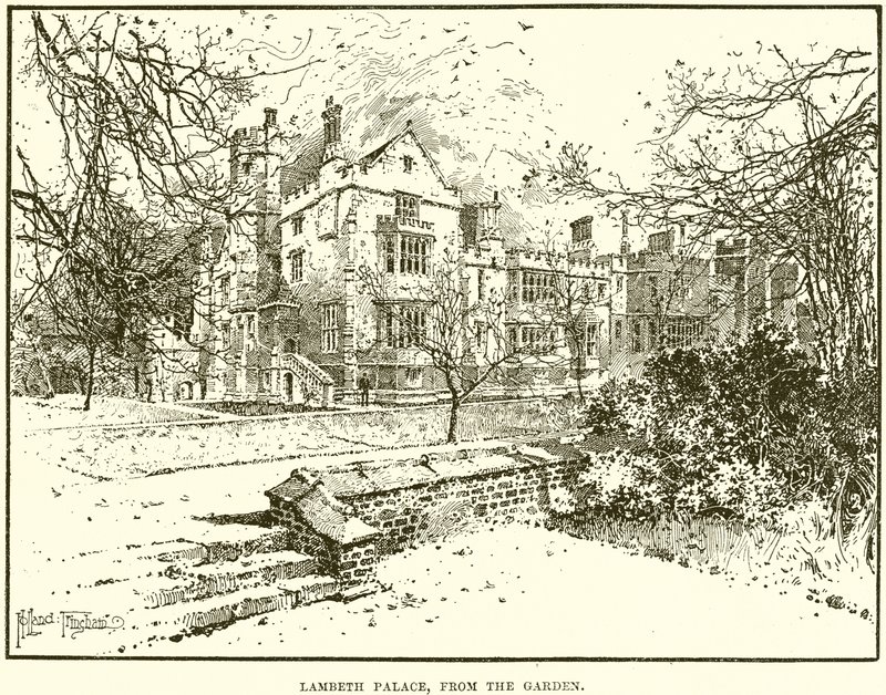 Lambeth Palace, fra hagen av English School
