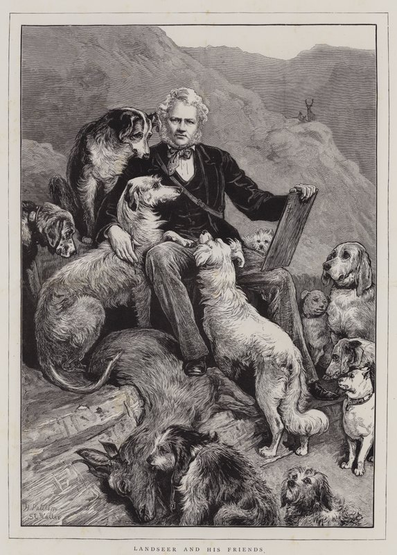Landseer og hans venner (gravering) av English School