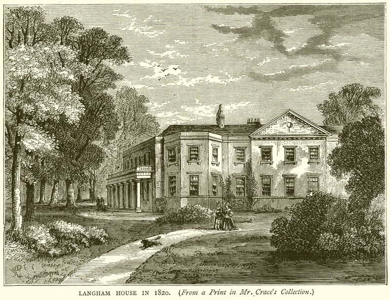 Langham House i 1820 av English School
