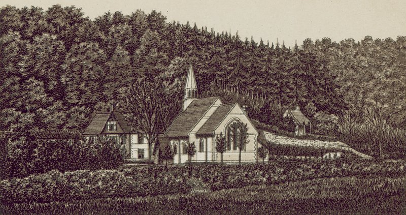 Langrish Church (litho) av English School