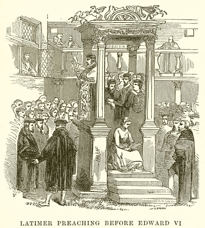 Latimer forkynner før Edward VI av English School