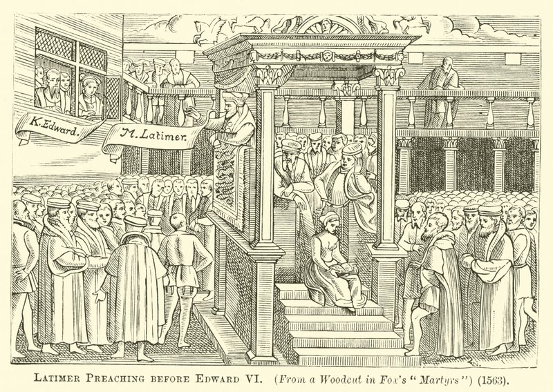 Latimer forkynner før Edward VI av English School