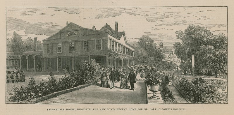Lauderdale House, Highgate, London, det nye rekonvalesenshjemmet for St Bartholomews Hospital av English School