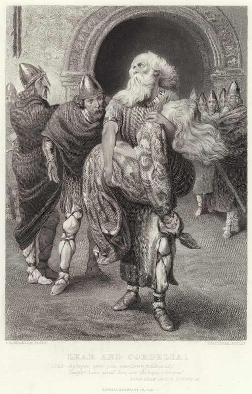 Lear og Cordelia, King Lear, akt V, scene III av English School