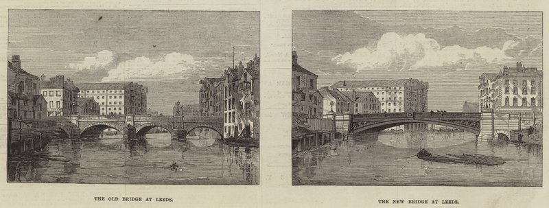 Leeds Bridge (gravering) av English School