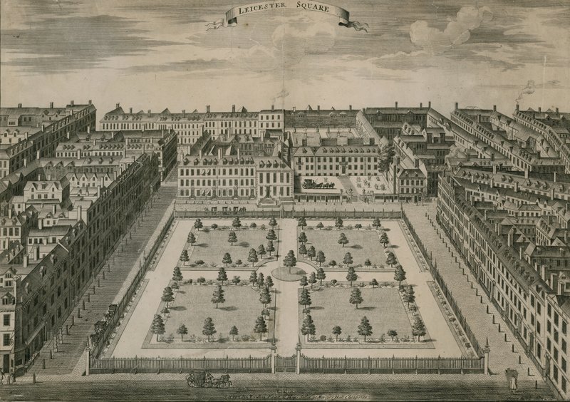 Leicester Square, London, i 1728 av English School
