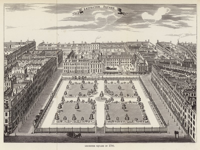 Leicester Square i 1700 av English School