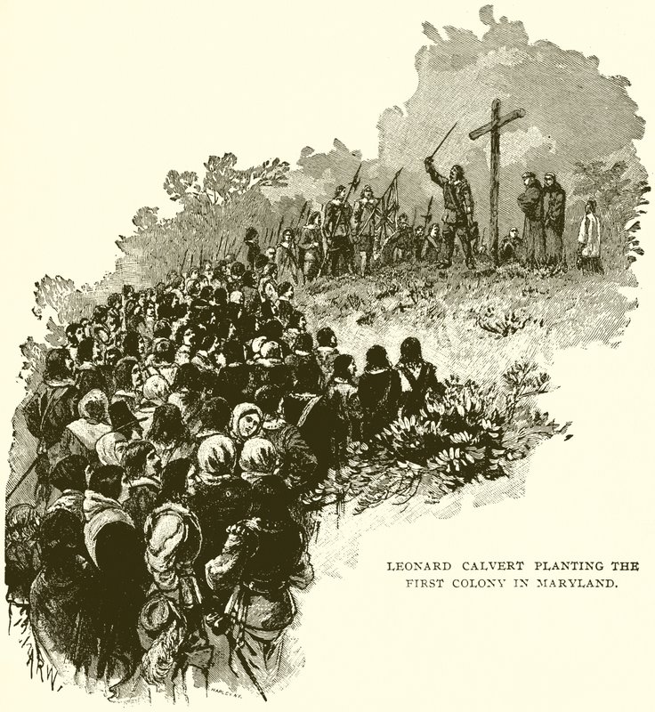 Leonard Calvert planter den første kolonien i Maryland av English School