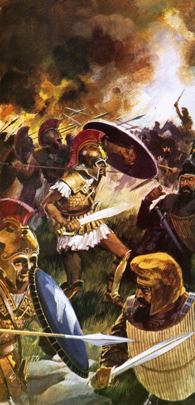 Leonidas og troppene hans kjemper til slutten av English School