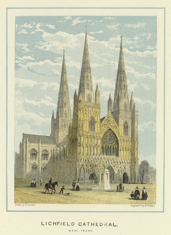 Lichfield Cathedral, vestfronten av English School