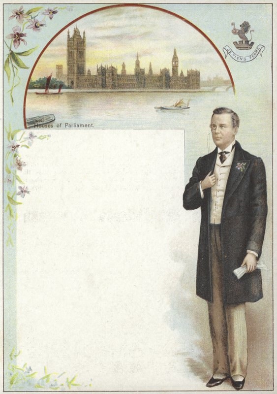 Liebig-kort med Joseph Chamberlain av English School