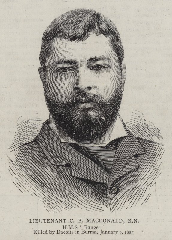 Løytnant C B Macdonald, RN (gravering) av English School