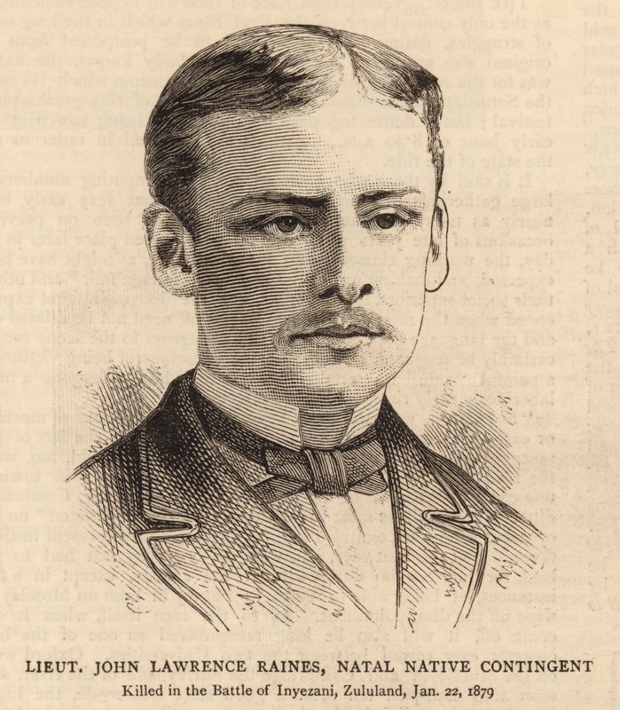 Løytnant John Lawrence Raines, Natal Native Contingent (gravering) av English School