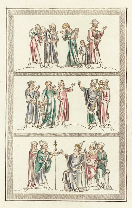 Life of Thomas Becket (farget gravering) av English School