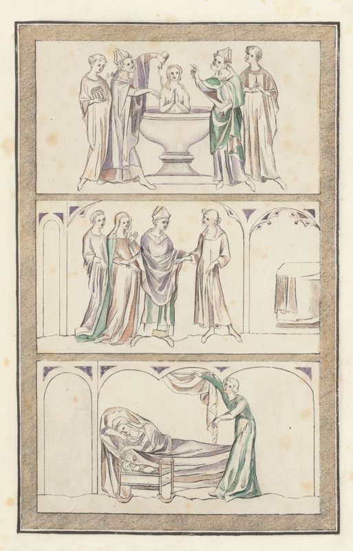 Life of Thomas Becket (farget gravering) av English School
