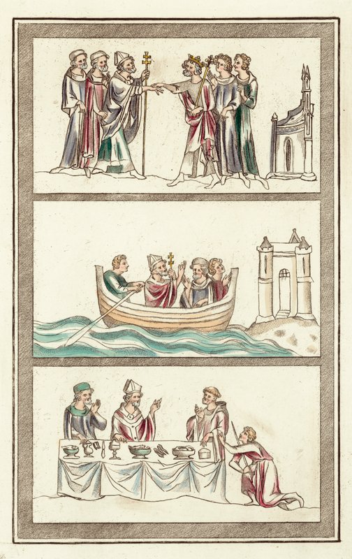 Life of Thomas Becket (farget gravering) av English School