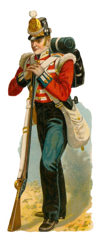 Lett infanterist tid av George IV av English School