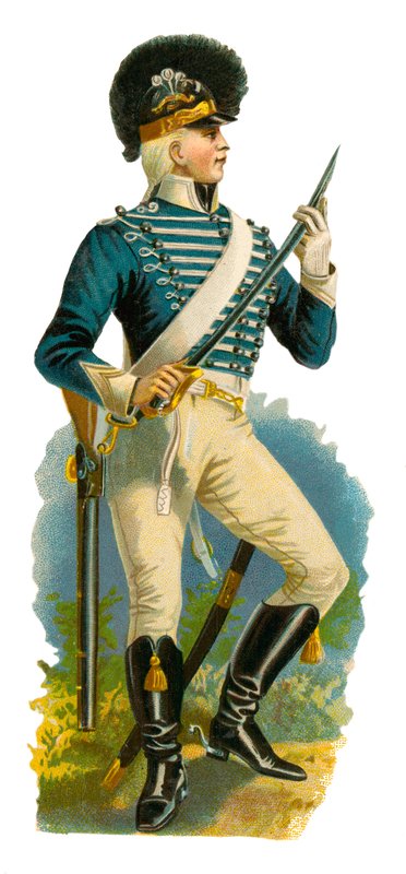 Lett dragon fra George IIIs tid, 1761-1820 av English School