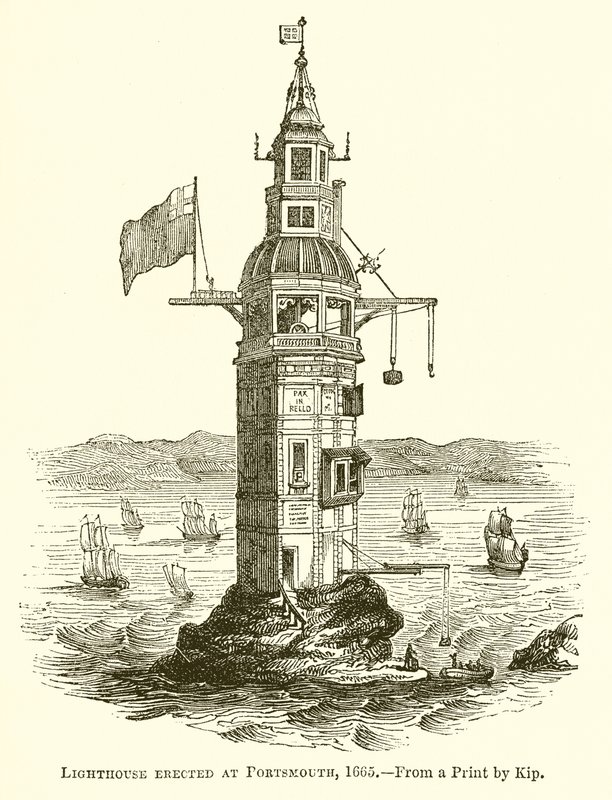 Fyrtårn reist i Portsmouth, 1665 av English School