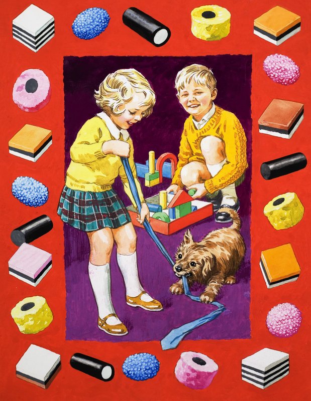 Allsorts av lakris av English School