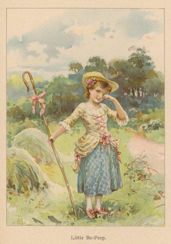 Lille Bo-Peep (chromolitho) av English School