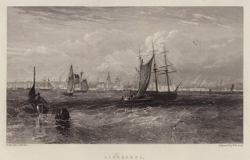 Liverpool (farge litho) av English School