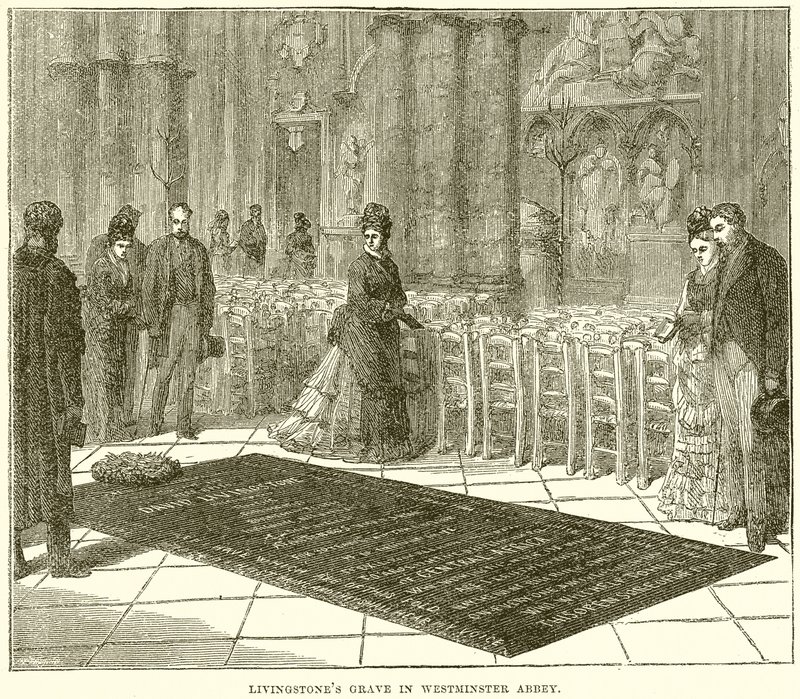 Livingstones Grave i Westminster Abbey av English School