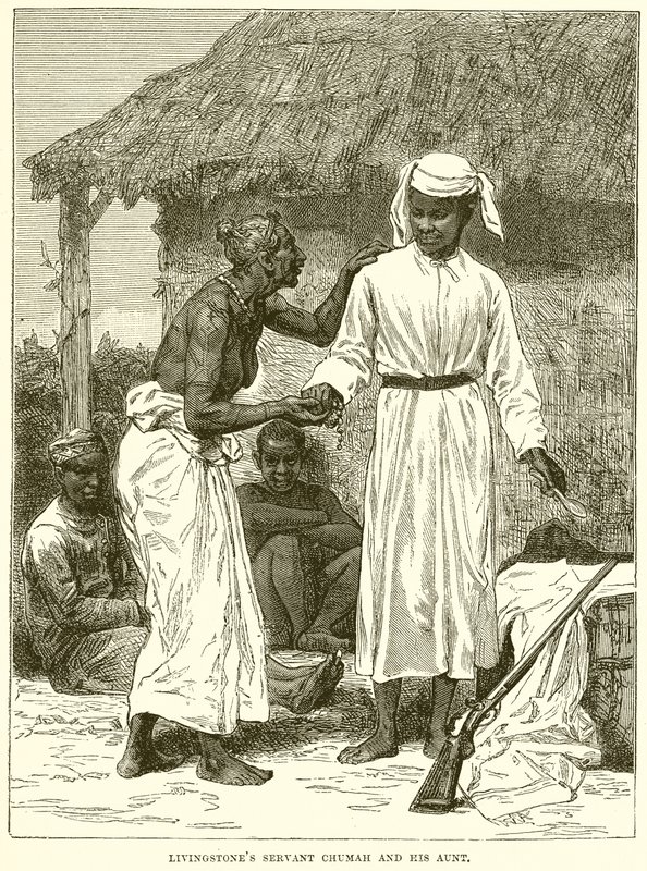 Livingstones tjener Chumah og hans tante av English School