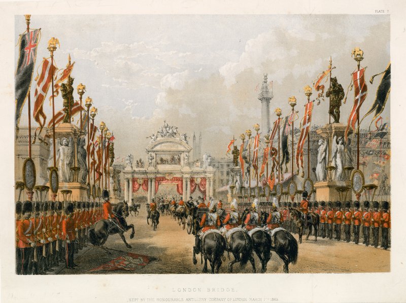 London Bridge, holdt av Honorable Artillery Company of London, 7. mars 1863 av English School