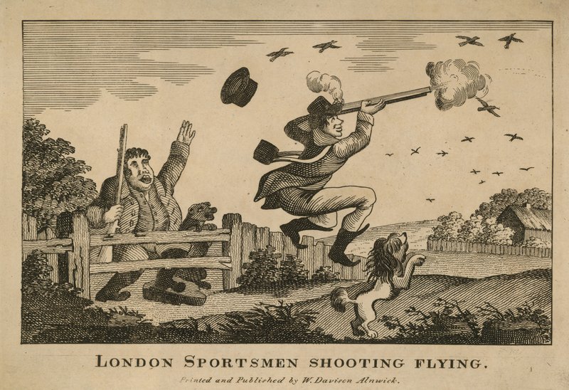 London-idrettsutøvere som skyter duer av English School