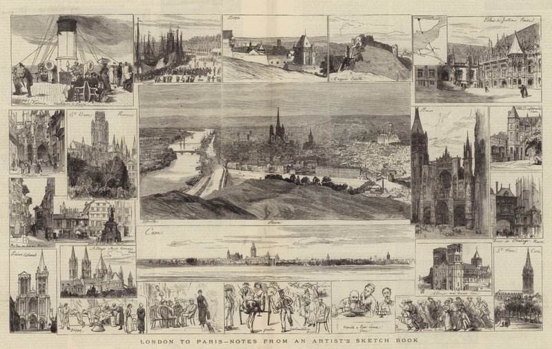 London til Paris, notater fra en kunstners skissebok (gravering) av English School