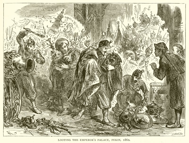 Plyndringen av Emperors Palace, Pekin, 1860 av English School