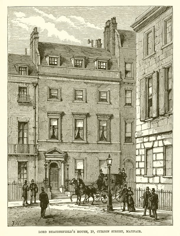 Lord Beaconsfields House, 19, Curzon Street, Mayfair av English School