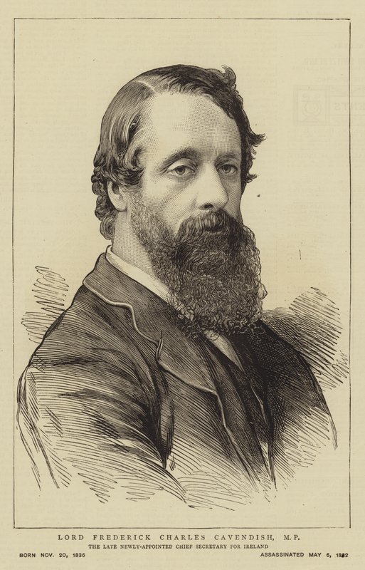 Lord Frederick Charles Cavendish, MP (gravering) av English School