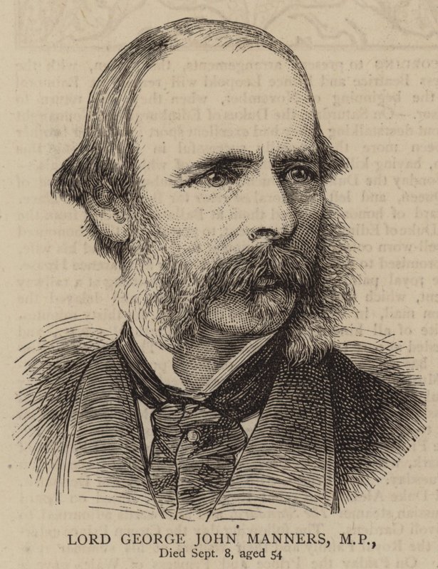 Lord George John Manners, MP (gravering) av English School