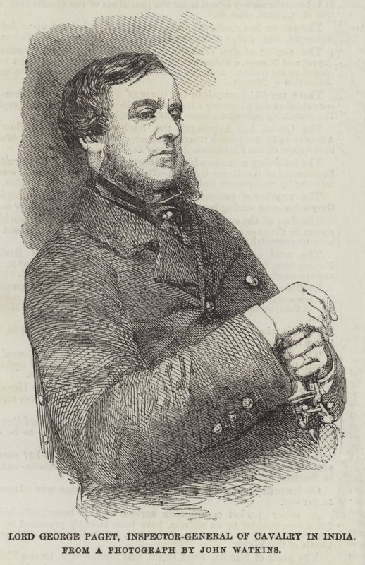 Lord George Paget, generalinspektør for kavaleri i India (gravering) av English School