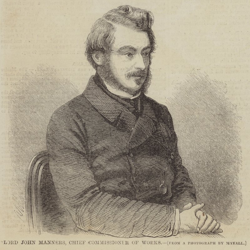 Lord John Manners, Chief Commissioner of Works (gravering) av English School