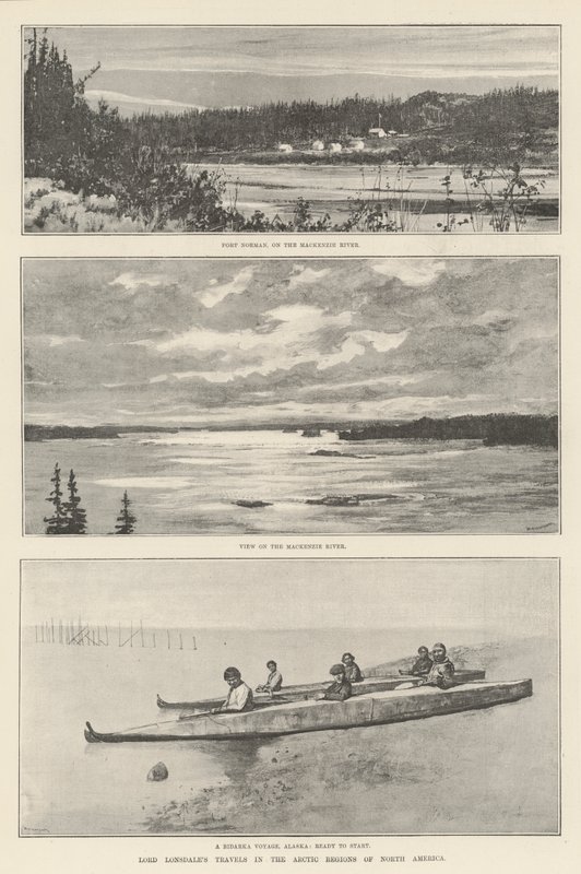 Lord Lonsdales reiser i de arktiske områdene i Nord-Amerika (gravering) av English School